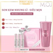 Set 3 son kem M.O.I Cosmetics phiên bản mùa xuân + Tặng ly kim cương ánh hồng